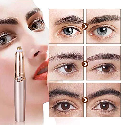 Upgraded Portable Electric Painless Eyebrow Hair Trimmer Remover