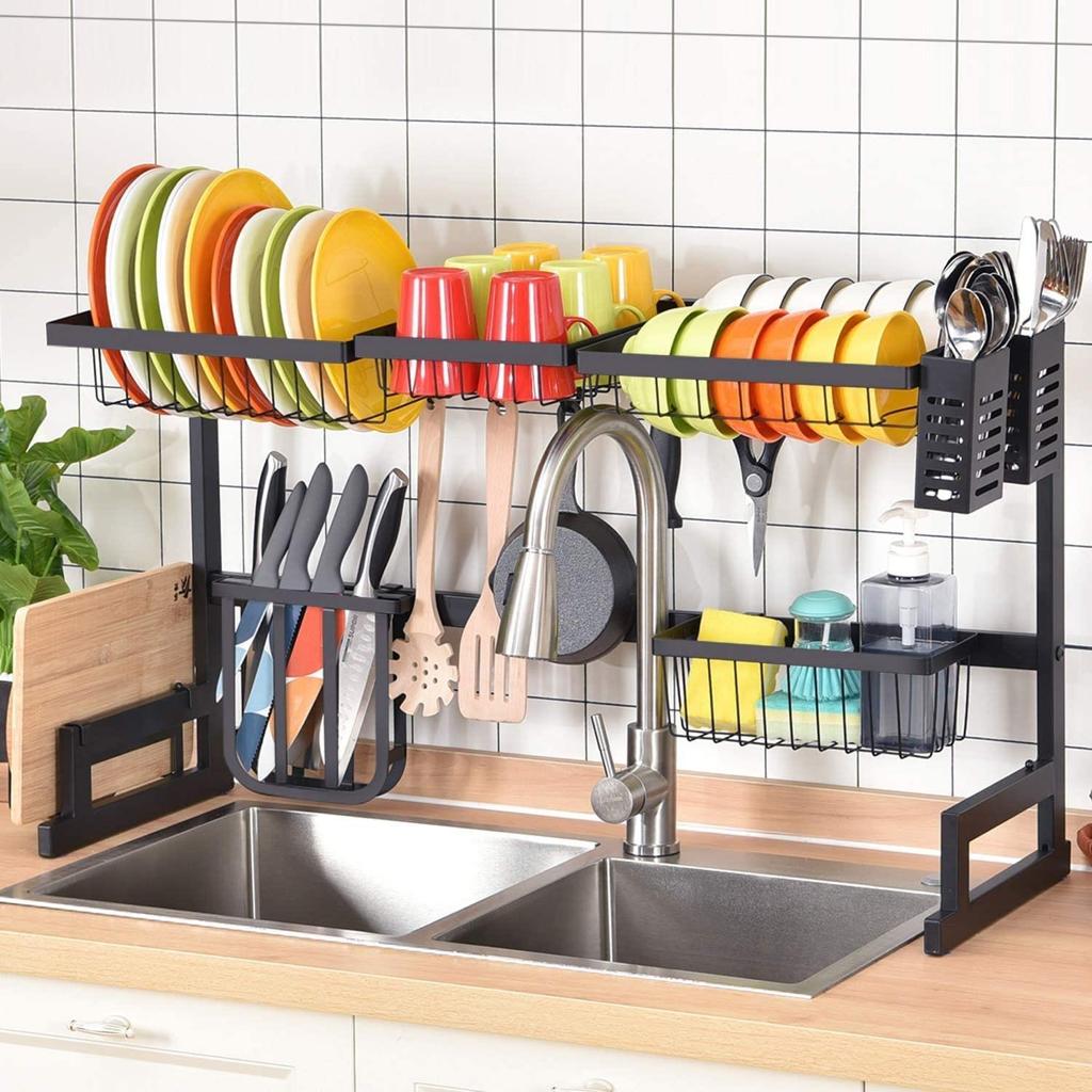 Metal Kitchen Dish Drying Rack over the Sink