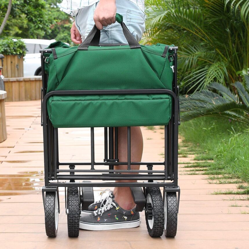 Folding Wagon Cart Foldable Heavy Duty Outdoor Trolley