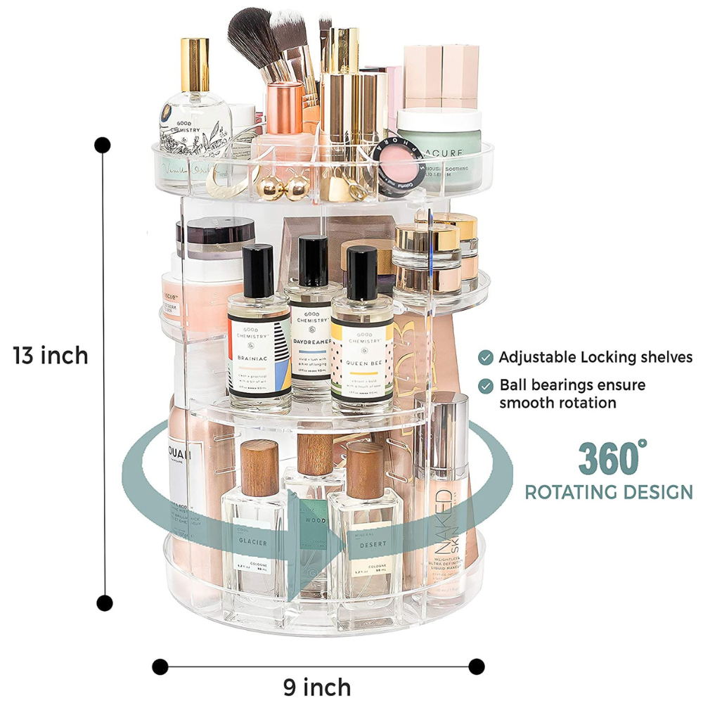 360 Degrees Rotating Make up Organizer