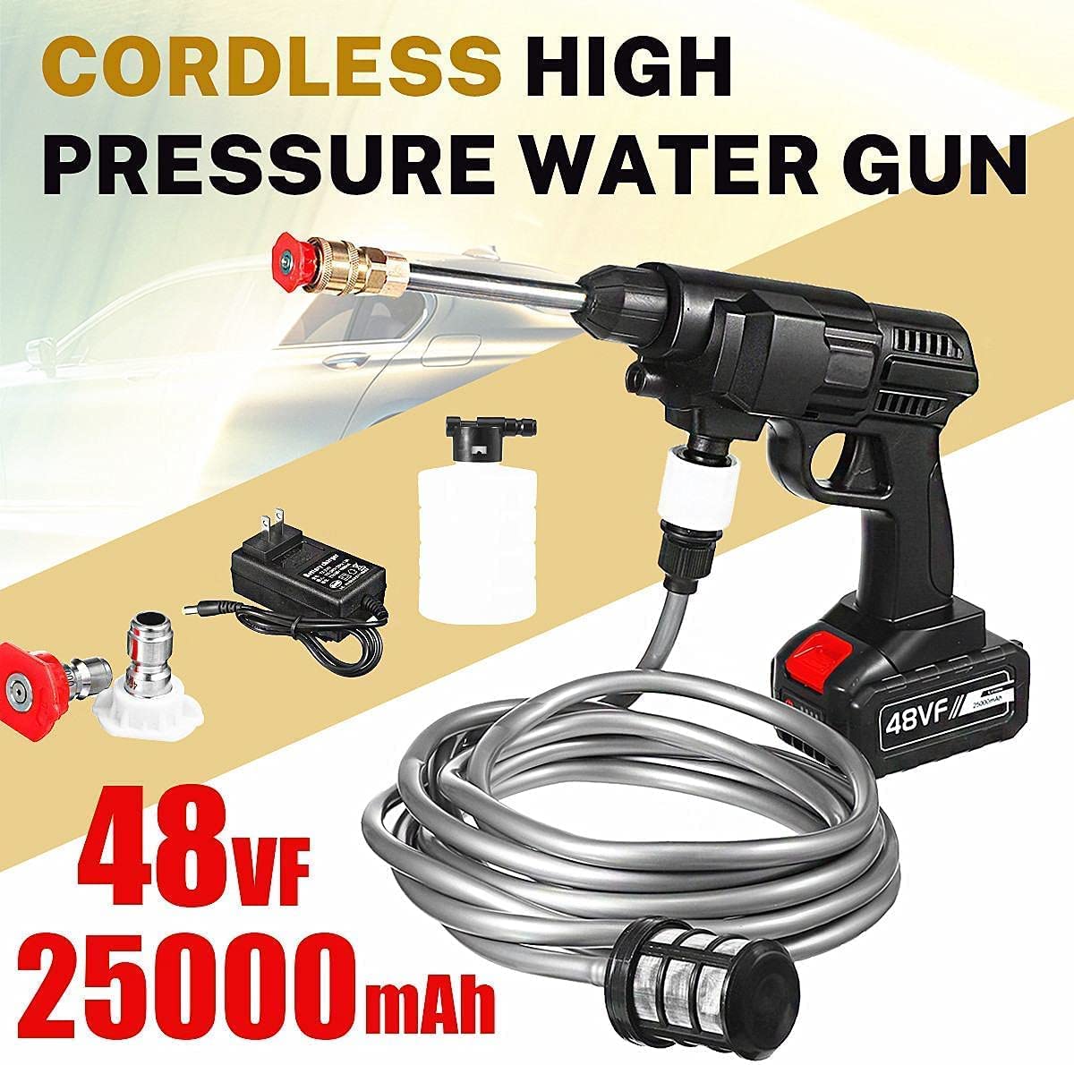 Electric Cordless High Pressure Car Washer Gun