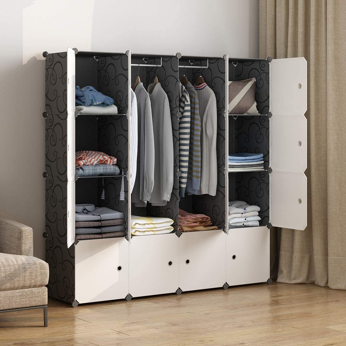 DIY Portable Wardrobe for Hanging Clothes