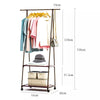 Metal Rack for Hanging Clothes 2-Tiers Shelf