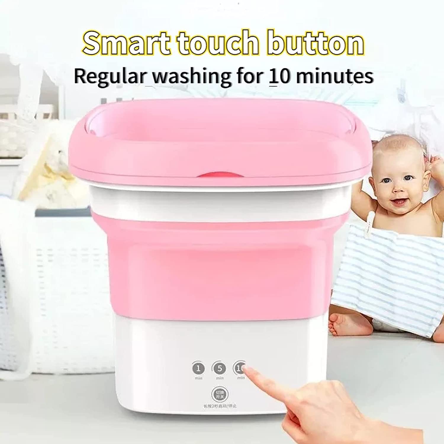 Electric Portable Folding Mini Washing Machine