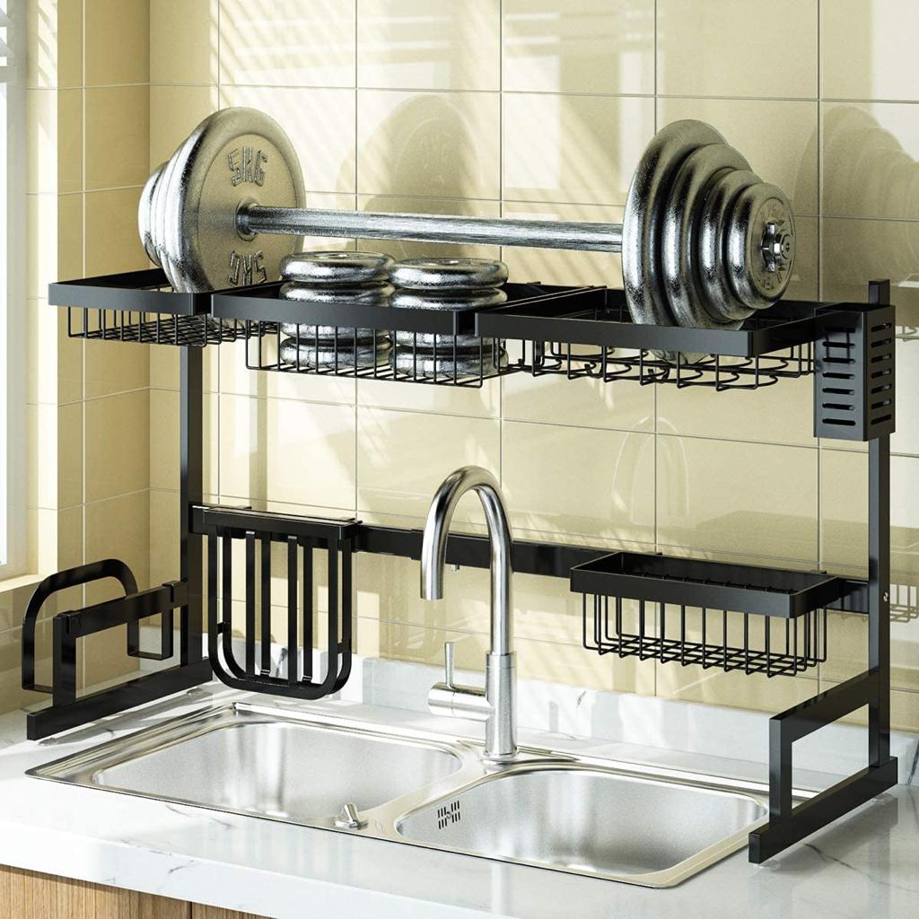 Metal Kitchen Dish Drying Rack over the Sink