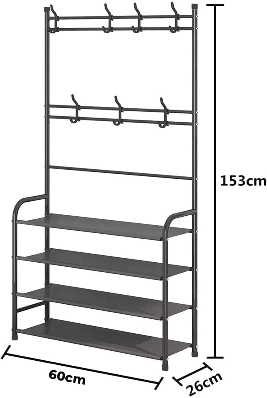 Coat Rack Storage Shelf Shoe Rack