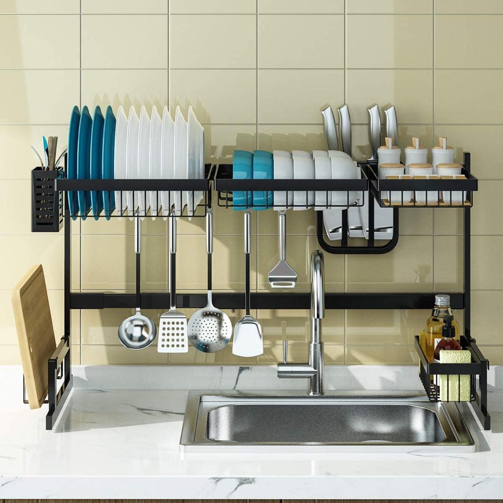 Metal Kitchen Dish Drying Rack over the Sink