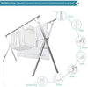 Stainless Steel Cloth Drying Rack Adjustable and Foldable